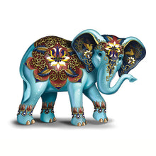 Load image into Gallery viewer, The Hamilton Collection “Powerful Purity” Cloisonné Elephant Figurine Beauty and Strength Collection Handcrafted Hand-Painted Elephant Statue with Floral Iris Design Decorative Elephant Collectible 3.5-inches
