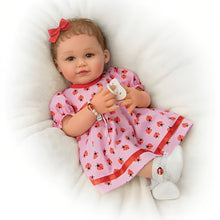 Load image into Gallery viewer, The Ashton-Drake Galleries Little Love Bug Personalized Baby Doll So Truly Real® Realistic Baby Doll with Faux Pearl and Ladybug Bracelet Personalized Heart-Shaped Charm and Magnetic Pacifier Sculpted by Master Doll Artist Ping Lau 19-inches - RCE Global Solutions