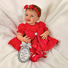 Load image into Gallery viewer, The Ashton-Drake Galleries My First Christmas Baby Doll Collection Issue #1: 'Gianna' Holiday Baby Doll Handcrafted, Realistic with Silver-Toned Ornament, Red Satin Dress, and Poseable Limbs by Waltraud Hanl 17-Inches - RCE Global Solutions