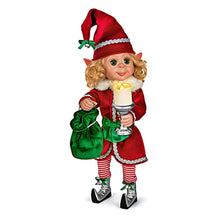 Load image into Gallery viewer, The Ashton-Drake Galleries Charlie Christmas Elf Collection Issue #2: 'Merry the Christmas Elf' Doll Handcrafted Holiday Elf with Light-Up Candle, Story Card, and Preparation Checklist Holiday Decorations by Ina Volprich 14-Inches - RCE Global Solutions