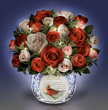 Load image into Gallery viewer, The Bradford Exchange Messenger from Heaven Table Centerpiece Crystal Vase with Cardinal Imagery & LED Lights - Always in Bloom Religious Floral Arrangement 12-Inches - RCE Global Solutions