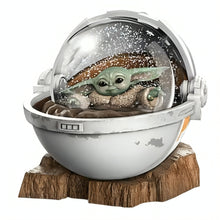 Load image into Gallery viewer, The Bradford Exchange STAR WARS The Mandalorian The Child Glitter Globe Collection Issue #1 Hand-painted & Fully Detailed Decor 6.75-inches