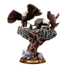 Load image into Gallery viewer, The Bradford Exchange Bald Eagle Sculpture Protectors of the Nest Collection Issue #3: Sovereign Flight Hand-Painted American Eagle Collectible in Artist’s Resin 10-inches