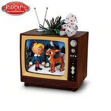 Load image into Gallery viewer, The Bradford Exchange "Rudolph and Hermey" Rudolph the Red-Nosed Reindeer Sculpture Collection Nostalgic TV-Inspired Holiday Decor with Light Music and "Couple of Misfits" from the Beloved TV Special Christmas Collectibles 5.75" H x 4.25" W x 3.5" D - RCE Global Solutions