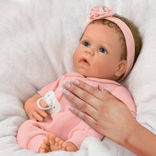 Load image into Gallery viewer, The Ashton-Drake Galleries Cooing Chloe Interactive Lifelike TrueTouch® Authentic Silicone Baby Girl Doll That Coos and Breathes  Weighted Fully Poseable by  Master Doll Artist Linda Murray 18"-Inches - RCE Global Solutions