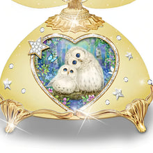 Load image into Gallery viewer, The Bradford Exchange Owl Be There Fabergé-Inspired Musical Egg Heirloom Porcelain Music Box with 22K-Gold and Platinum Accents Glittering Stars and Expressive Owl Figurine Plays 'Beautiful Dreamer' by Kayomi Harai 3.5" W x 6.5" H - RCE Global Solutions