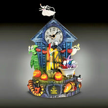 Load image into Gallery viewer, The Bradford Exchange Disney Tim Burton's The Nightmare Before Christmas 30th Anniversary Wall Clock with Jack Skellington and Friends LED Lights and Moving Zero – Plays 'This Is Halloween'11-inches - RCE Global Solutions
