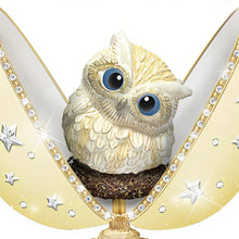 Load image into Gallery viewer, The Bradford Exchange Owl Be There Fabergé-Inspired Musical Egg Heirloom Porcelain Music Box with 22K-Gold and Platinum Accents Glittering Stars and Expressive Owl Figurine Plays 'Beautiful Dreamer' by Kayomi Harai 3.5" W x 6.5" H - RCE Global Solutions
