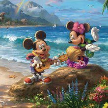 Load image into Gallery viewer, The Bradford Exchange Disney Mickey/Minnie Sweetheart The Perfect Pair Stained-Glass Suncatcher Collection Issue #3 by Thomas Kinkade 6"x7.5" - RCE Global Solutions