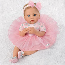 Load image into Gallery viewer, The Ashton - Drake Galleries Light of My Life So Truly Real® Lifelike Baby Girl Doll with Light Up Skirt and Ottoman Set Weighted Poseable RealTouch® Vinyl Skin by Doll Artist Linda Murray 18-inches - RCE Global Solutions