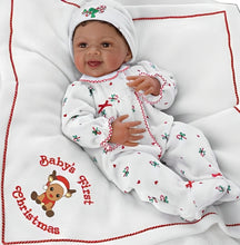 Load image into Gallery viewer, The Ashton-Drake Galleries So Truly Real® Baby’s First Christmas Collectible Doll with RealTouch® Skin and Hand-Rooted Hair by Master Doll Artist Waltraud Hanl 19-inches - RCE Global Solutions