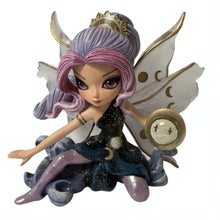 Load image into Gallery viewer, The Hamilton Collection Mystic Guardians of Nature Fairy Figurine Collection Issue #4 Onyx, Protector Of The Night Handcrafted Resin with Custom-Carved Crystalline Wings Hand-Painted Elemental Orb by Jasmine Becket-Griffith 5.5-inches