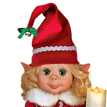 Load image into Gallery viewer, The Ashton-Drake Galleries Charlie Christmas Elf Collection Issue #2: 'Merry the Christmas Elf' Doll Handcrafted Holiday Elf with Light-Up Candle, Story Card, and Preparation Checklist Holiday Decorations by Ina Volprich 14-Inches - RCE Global Solutions