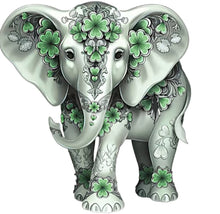 Load image into Gallery viewer, The Hamilton Collection The Blessings of Good Fortune Elephant Figurine Collection Issue #1 Blessing Of Good Luck Masterfully Handcrafted Sculpted Metallic Bas-relief Artwork & Handpainted Figurine by Blake Jensen 3.75-inches