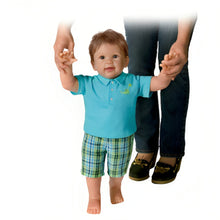 Load image into Gallery viewer, The Ashton-Drake Galleries Mason's First Steps A So Truly Real® Touch-Activated Interactive Baby Doll Handcrafted with RealTouch® Vinyl Lifelike Collectible Doll with Poseable Head Adorable Dinosaur Outfit by Master Doll Artist Linda Murray 26-inches - RCE Global Solutions