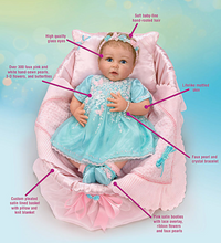 Load image into Gallery viewer, The Ashton-Drake Galleries Charlotte Baby Doll, 20 inches, Limited Edition by Linda Murray, with Basket and Accessories - RCE Global Solutions