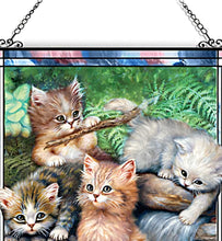 Load image into Gallery viewer, The Bradford Exchange Lily Pond Adventures Playful Kittens Suncatcher Collection Issue #1 Kitten artwork by Jurgen Scholz 7 1/2-inches - RCE Global Solutions