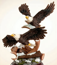 Load image into Gallery viewer, The Bradford Exchange Taking Flight Freedoms Majesty Sculpture Collection Handcrafted Bald Eagle Figurines with Shed Antlers Realistic Nature Details and Mahogany-Finished Base 6.75" W x 9.25" H - RCE Global Solutions