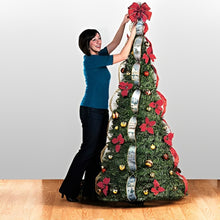 Load image into Gallery viewer, The Bradford Exchange Thomas Kinkade Wondrous Winter Pre Lit Pull Up Christmas Tree Assembles in 3 Easy Steps Pre Decorated with Kinkade Art Ribbons 46 Ornaments and 200 Clear Lights Holiday Decor 6ft - RCE Global Solutions