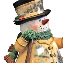 Load image into Gallery viewer, The Bradford Exchange “Holiday Cheer” Winter Wonderland Snowman Heirloom Classics Snowman Collection Issue #9 Christmas Decoration Figurine by Thomas Kinkade 7-Inches