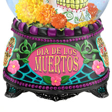 Load image into Gallery viewer, The Bradford Exchange Glow-in-The-Dark Dia De Los Muertos Glitter Globe Plays Melody of Claire de Lune 5.75-inches - RCE Global Solutions