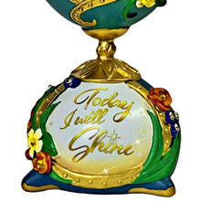 Load image into Gallery viewer, The Bradford Exchange Tink Today You Will Shine Disney Tinker Bell Enchanted Moments Collection Issue #6 Handcrafted Faberge-Style Sculptures with Faux Jewels and Raised-Relief Flowers Figurine 7-inches