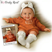 Load image into Gallery viewer, The Ashton-Drake Galleries Lilah Collectible Baby Doll So Truly Real® with RealTouch® Vinyl Skin True-to-life Look & Feel Poseable Weighted Cloth Body, and Custom-Designed Outfit Doll Expertly Crafted by Ping Lau 18-Inches - RCE Global Solutions