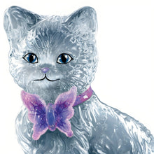Load image into Gallery viewer, The Bradford Exchange Flutter Kitten Crystal Figurine with Art Glass Butterfly Collectible Handcrafted with Genuine Crystal and Glitter Accents Adorable Kitten and Butterfly Figurine Issue #3 Limited Edition Cat Lovers Gift 4.5-inches - RCE Global Solutions