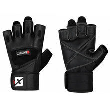 Load image into Gallery viewer, Skott Python Weight Lifting Gloves for Men and Women, Genuine Leather, Padded Palm and Fingers, Wrist Wrap Support (Unisex)