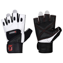 Load image into Gallery viewer, Skott Python Weight Lifting Gloves for Men and Women, Genuine Leather, Padded Palm and Fingers, Wrist Wrap Support (Unisex)