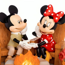 Load image into Gallery viewer, The Hamilton Collection Disney's 'Your Love Warms My Heart' Mickey Mouse and Minnie Mouse Illuminated Figurine Handcrafted & Hand-Painted with Light-Up Fire Pit 5.25-Inches - RCE Global Solutions