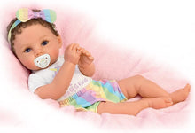 Load image into Gallery viewer, The Ashton - Drake Galleries One of a Kind Katherine Baby Doll So Truly Real® Collectible with RealTouch® Vinyl Hand-Rooted Hair Weighted Cloth Body & Unicorn T-Shirt by Ping Lau 18-Inches
