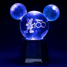 Load image into Gallery viewer, The Bradford Exchange Disney100: 100 Years Of Wonder Sculpture Commemorating a Century of Disney Magic with Mickey Mouse and Friends Stunning 3D Glass Globe with Rotating Rainbow Colors and Faceted Hexagonal Base Featuring Beloved Characters 6.5" W x 8" H - RCE Global Solutions