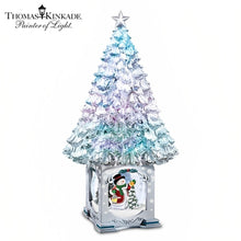 Load image into Gallery viewer, The Bradford Exchange Thomas Kinkade Illuminated Musical Christmas Tree Snowman Snow Globe Magic of the Season Decoration  with Color Changing Lights and 8 Carol Melodies 13"-Inches - RCE Global Solutions