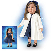 Load image into Gallery viewer, The Ashton-Drake Galleries Lucy Lifelike Child Doll with Realistic 5 Piece Custom Clothing Ensemble Outfit Sequin Dress Overcoat Shoes and Soft RealTouch® Vinyl Skin 18-Inches