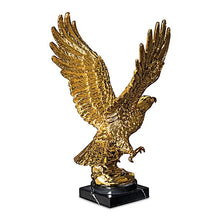 Load image into Gallery viewer, The Bradford Exchange Triumphant Treasure Zinc Alloy Cast 18K Gold Standard Eagle Sculpture 7.5"-Inches - RCE Global Solutions