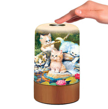 Load image into Gallery viewer, The Bradford Exchange Playful Pals Table Centerpiece Collection Streamside Wonders Issue #1 Touch-Activated Illuminated Kittens for Cat Lovers by Jurgen Scholz 5.75-Inches - RCE Global Solutions