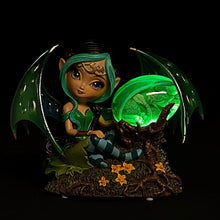 Load image into Gallery viewer, The Hamilton Collection Guardian of the Enchanted Emerald Dragon from Treasures Of The Mystic Dragonlings Fairy Figurine Collection Issue #3 by Jasmine Becket-Griffith 5-inches - RCE Global Solutions