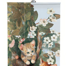 Load image into Gallery viewer, The Bradford Exchange Springtime Kittens Floor Lamp Whimsical Cat Artwork Wrinkle-Resistant Shade Energy-Saving Bulbs with On/Off Foot-Pedal Switch Sturdy Wood-Finished Base Perfect Gift for Cat Lovers by Jürgen Scholz 60-inches - RCE Global Solutions