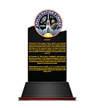 Load image into Gallery viewer, The Bradford Exchange NASA Legacy of Innovation Sculpture Collection Issue #1 Saturn V Handcrafted Collectible Rocket Sculptures with LED Illumination, Authentic Details, & Historic Mission Backdrops 10.13-Inches - RCE Global Solutions