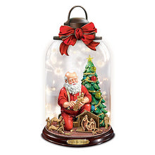 Load image into Gallery viewer, The Bradford Exchange Thomas Kinkade Joy To The World Santa Claus Christmas Tree Lantern Decoration With Lights and Voice Narration Telling The Nativity Story Hand Crafted 9"-Inches - RCE Global Solutions