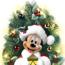 Load image into Gallery viewer, The Bradford Exchange Disney Mickey Mouse Warm Welcome Christmas Wreath Pre Lit LED Holiday Decor with Timer 18-Inches