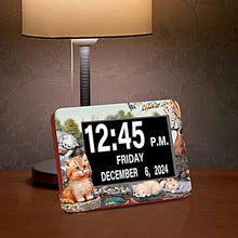 Load image into Gallery viewer, The Bradford Exchange Keep Time with Playful Kitties Easy-Read Digital Clock Featuring Adorable Kitten Art Handcrafted with LED Display USB Charging Port and Remote Control by Jurgen Scholz 9.5" W x 7" H - RCE Global Solutions