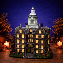 Load image into Gallery viewer, The Bradford Exchange America's Most Haunted Village Collection Issue #4: 'Trans Allegheny Asylum' Hand-Painted Illuminated Sculpture with Detailed Ghoulish Features Halloween Decorations 6.5-Inches
