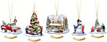 Load image into Gallery viewer, The Bradford Exchange Merriest of Holiday Moments Ornament Collection Issue #1 Set of 5 Unique Ornaments in Custom-Designed Musical Storage Box Handcrafted Christmas Decoration by Thomas Kinkade 4-inches - RCE Global Solutions