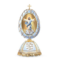 Load image into Gallery viewer, The Bradford Exchange All Things Are Possible With God His Heavenly Messages Collection Issue #1 Fabergé-Style Lighted Religious Music Box 6.25-inches - RCE Global Solutions