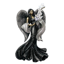 Load image into Gallery viewer, The Hamilton Collection Shimmering Heavenly Glory Angel Figurine Handcrafted Hand-painted with Rich Palette Silvery by Keith Mallett 7-inches - RCE Global Solutions