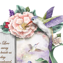 Load image into Gallery viewer, The Hamilton Collection A Love So Dear Hummingbird Remembrance Keepsake Sentiment with Colorful Wings Radiant Flowers Handcrafted & Hand-painted Sculpture Artwork by Lena Liu 5-inches