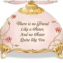 Load image into Gallery viewer, The Bradford Exchange Always My Sister Egg Music Box Heirloom Porcelain® with 22K-Gold Accents and 98 Faux Jewels Inspired by Peter Carl Faberge with Artwork by Sandra Kuck 6-inches - RCE Global Solutions