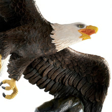 Load image into Gallery viewer, The Bradford Exchange Coastal Hunter Winged Protectors Sculpture Collection Issue #2 Majestic Eagle Swooping for Salmon Handcrafted Sculpture with Full-Color Image by Ted Blaylock 10-inches - RCE Global Solutions